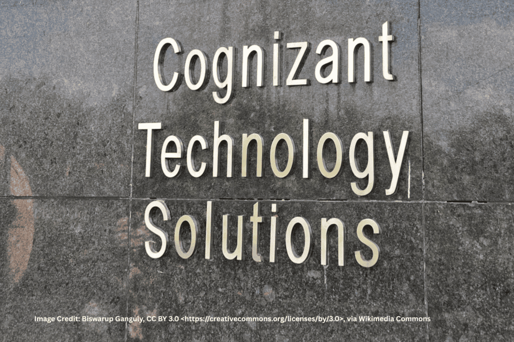 Cognizant Technology Solutions sign on building wall.