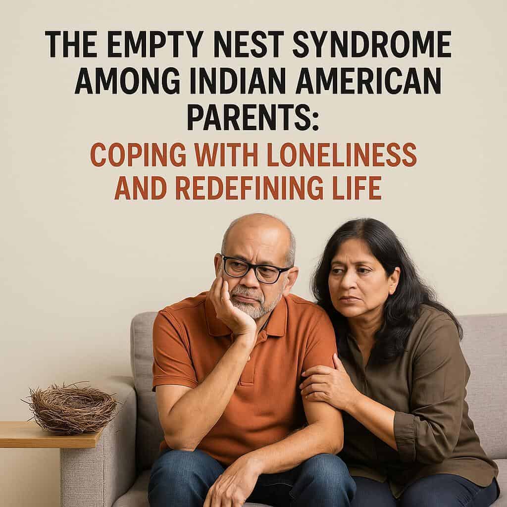 Indian American parents experiencing loneliness and life redefinition.